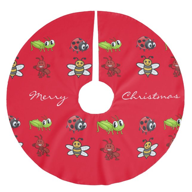 Kawaii Insekter Thunder_Cove Julgransmatta Borstad Polyester (Framsidan)