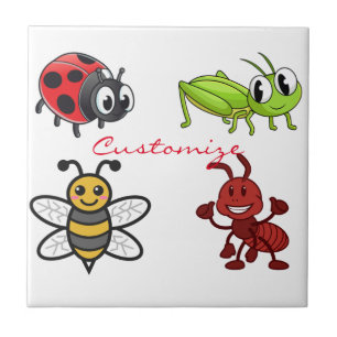 Kawaii Insekter Thunder_Cove Kakelplatta