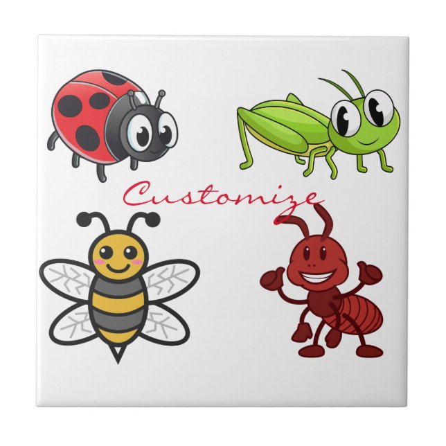 Kawaii Insekter Thunder_Cove Kakelplatta (Framsidan)