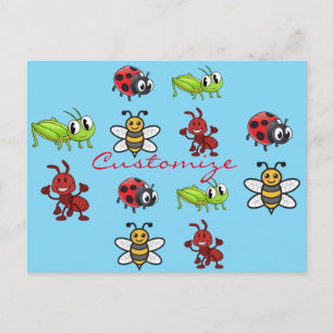 Kawaii Insekter Thunder_Cove Vykort