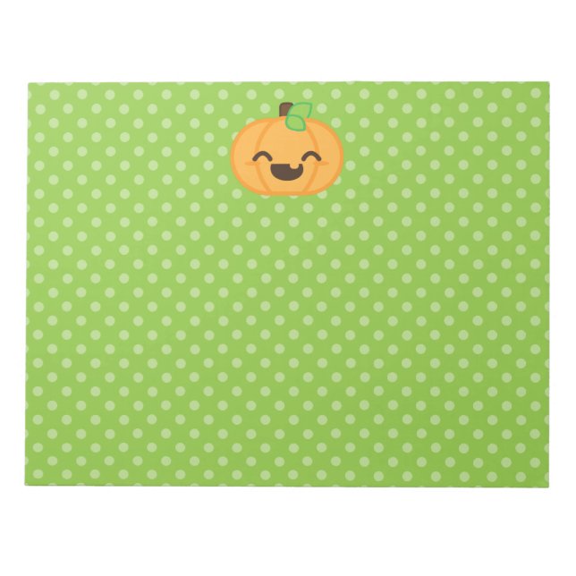 Kawaii Jack o lantern Pumpkin Anteckningsblock (Framsida)