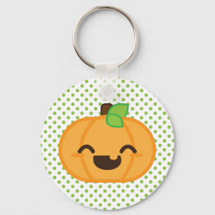 Kawaii Jack o lantern Pumpkin Keychain Nyckelring