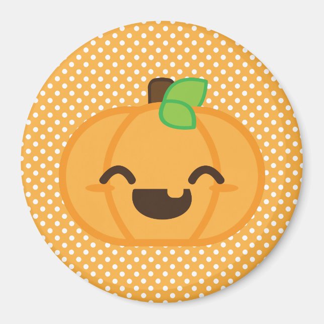 Kawaii Jack o lantern Pumpkin Magnet (Framsidan)