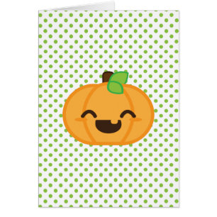 Kawaii Jack o lantern Pumpkin Note-kort OBS Kort