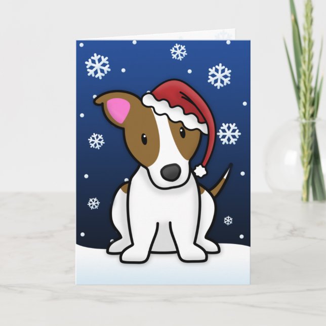 Kawaii Jack Russell Terrier julkort Helgkort (Framsida)