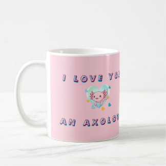 Kawaii jag älskar dig en axolotl anpassad fotomugg kaffemugg
