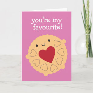 Kawaii Jammie Dodger-biskuit Kort
