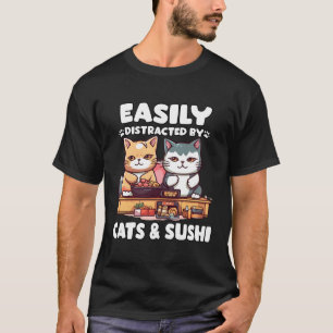 Kawaii Japan Neko Sushi Bowl Katzen Ra Otaku T Shirt