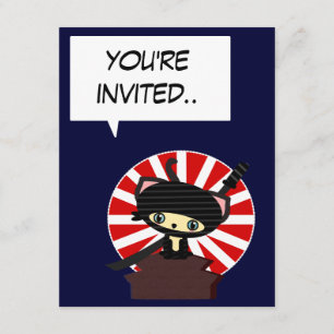 kawaii japan ninja-inbjudan inbjudningar