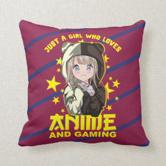 Kawaii Japanese Anime Girl - Anime & Gaming Girl Kudde