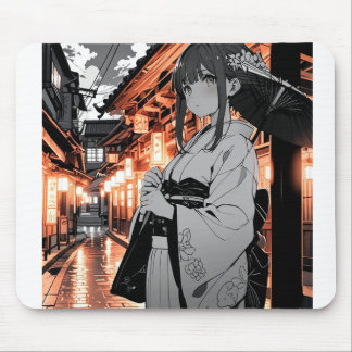 KAWAII Japanese Girl Mouse pad Musmatta