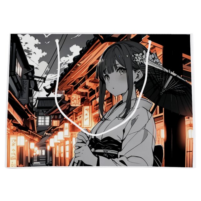 KAWAII Japanese Girl Paper bag (Framsidan)