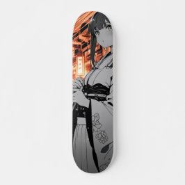 KAWAII Japanese Girl Skateboarding Mini Skateboard Bräda 18,5 Cm