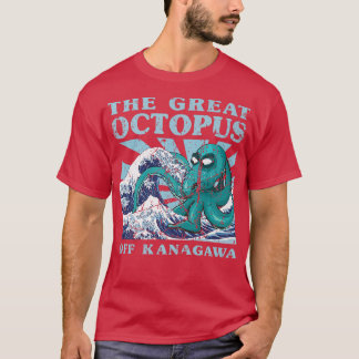 Kawaii Japanese Great Wave Great Octopus Cute Japa T Shirt