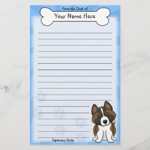 Kawaii japansk Akita brevpapper