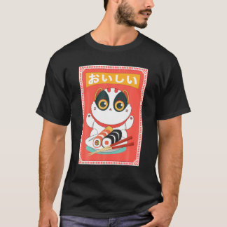 Kawaii Japansk Cat Sushi Roll Neko Power T Shirt