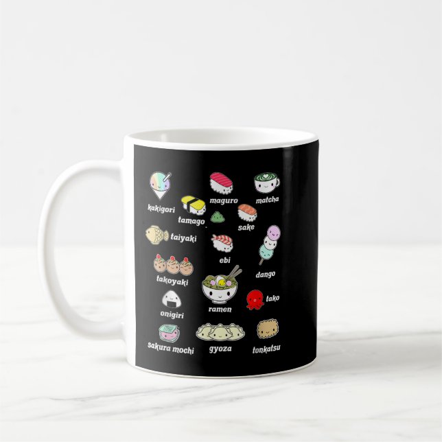 Kawaii Japansk Food Shirt, Japan Älskare Shirt, Su Kaffemugg (Vänster)