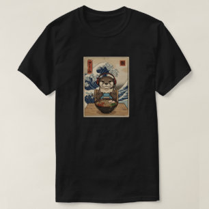 kawaii japansk ramen asiatisk dvärguttrar t shirt