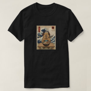 kawaii japansk ramen Kapybara retro spelande T Shirt