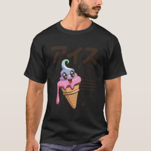 Kawaii Japansk skrivande Anime Tecknade figurer Ic T Shirt