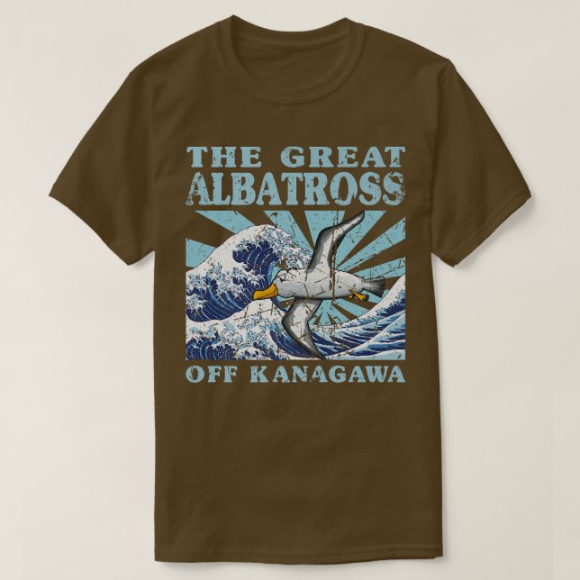 Kawaii Japansk Underbar Wave Underbar Albatross Cu T Shirt (Design framsida)