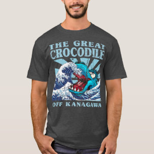 Kawaii Japansk Underbar Wave Underbar Crocodile Cu T Shirt