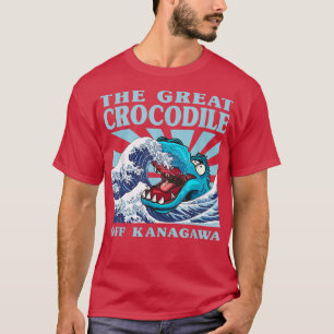 Kawaii Japansk Underbar Wave Underbar Crocodile Cu T Shirt