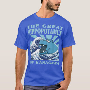 Kawaii Japansk Underbar Wave Underbar Hippo Cute J T Shirt