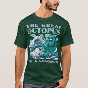 Kawaii Japansk Underbar Wave Underbar Octopus Japa T Shirt