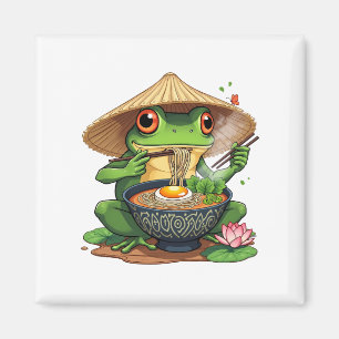 Kawaii Japanska Aesthetic Frog Noodles Magnet
