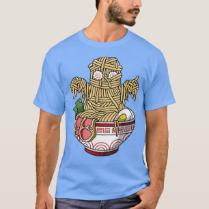 Kawaii Japanska Anime Halloween Monster Ramen Food T Shirt