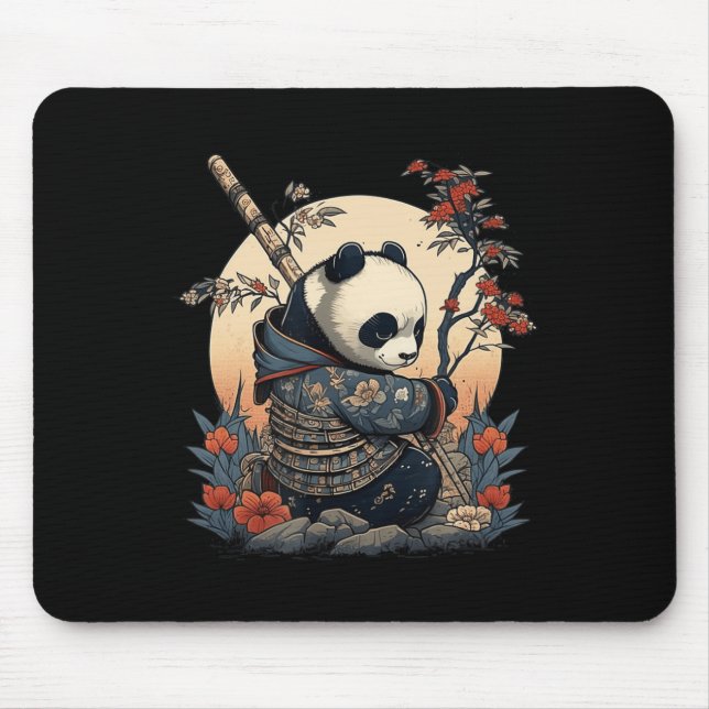 Kawaii Japanska Stil Samurai Anime Panda Musmatta (Framsidan)