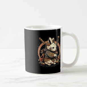 Kawaii Japanska Stil Samurai Bunny Anime Kaffemugg