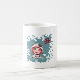 Kawaii japanska Zodiak ko - Året för Kon Kaffemugg