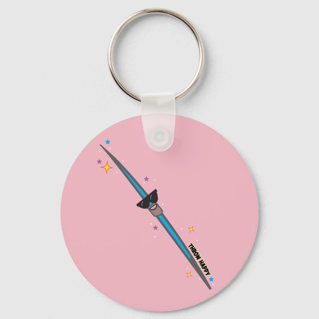 Kawaii Javelin Thrower Keychain Gift Nyckelring (Framsida)