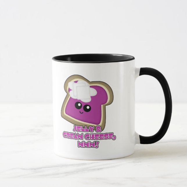 Kawaii Jelly och Cream Cheese Toast Mugg (Höger)