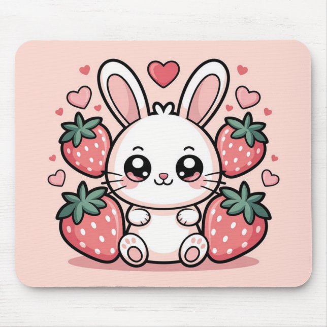 Kawaii Jordgubbe Kanin Musmatta (Framsidan)