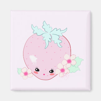 Kawaii Jordgubbe Magnet