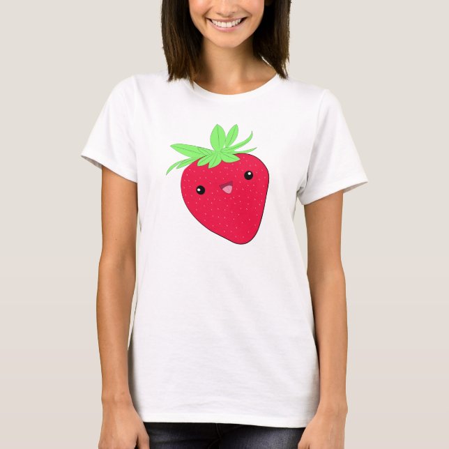 Kawaii jordgubbet-skjorta tee (Framsida)