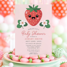 Kawaii Jordgubbs Baby Shower