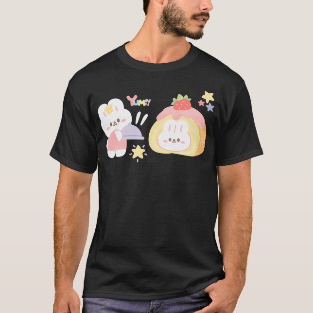 Kawaii jordgubbskakeshirt t shirt (Framsida)