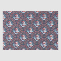 Kawaii jul Fox Art Deco Dot Mandala Scallops