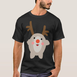 Kawaii jul Reindeer T Shirt