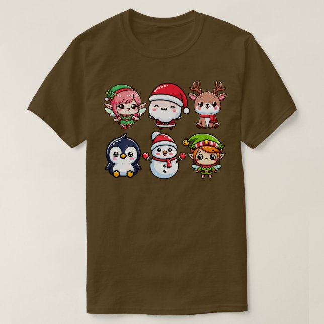 Kawaii jul TShirt T Shirt (Design framsida)