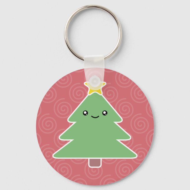 Kawaii Julgran Keychain Nyckelring (Framsida)