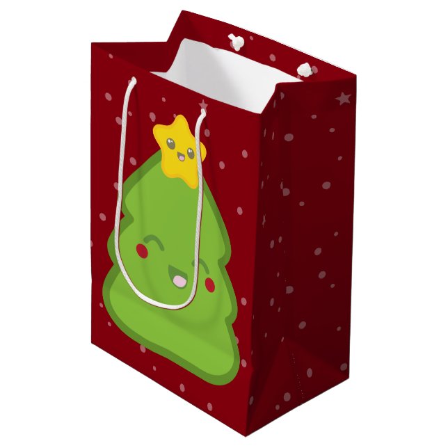 Kawaii Julgran och Star Gift Bag (Framsidan Vinklad)