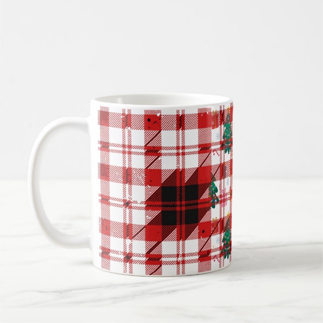 Kawaii julgran present Mönster Kaffemugg (Vänster)