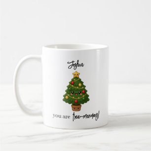 Kawaii julgran Roligt pojkvänpresent Kaffemugg