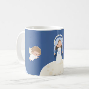Kawaii Jungfru Marie obefläckade avelse Kaffemugg