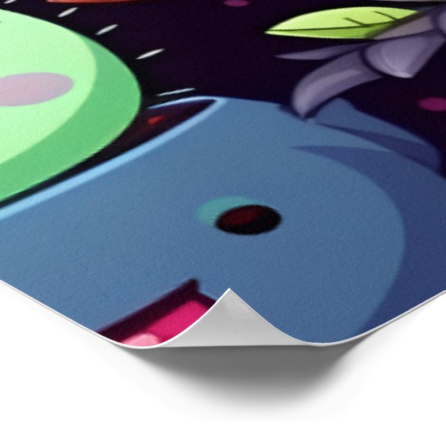 Kawaii Kactus Affisch (Hörn)